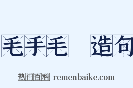 毛手毛腳造句是什么意思的图片